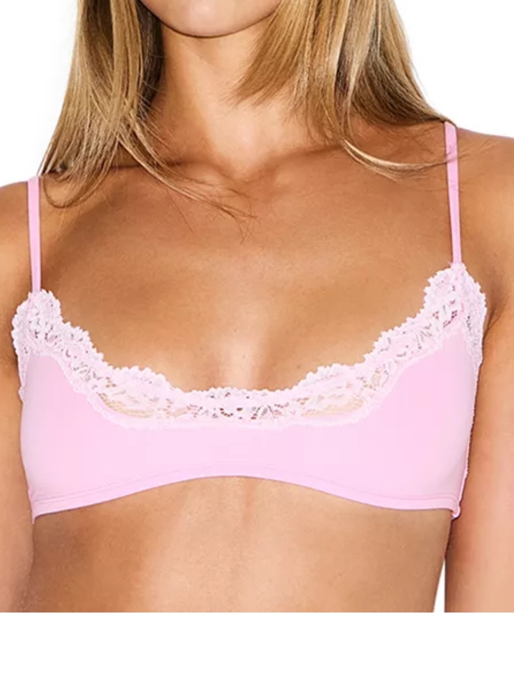 SKIMS fits everybody lace SCOOP BRALETTE bubblegum